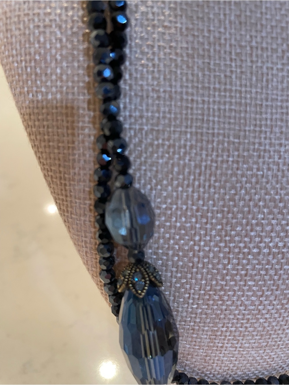 Heidi Daus Black Crystal Long Lariat Necklace and brasalette set MRSP $295 - Picture 15 of 17